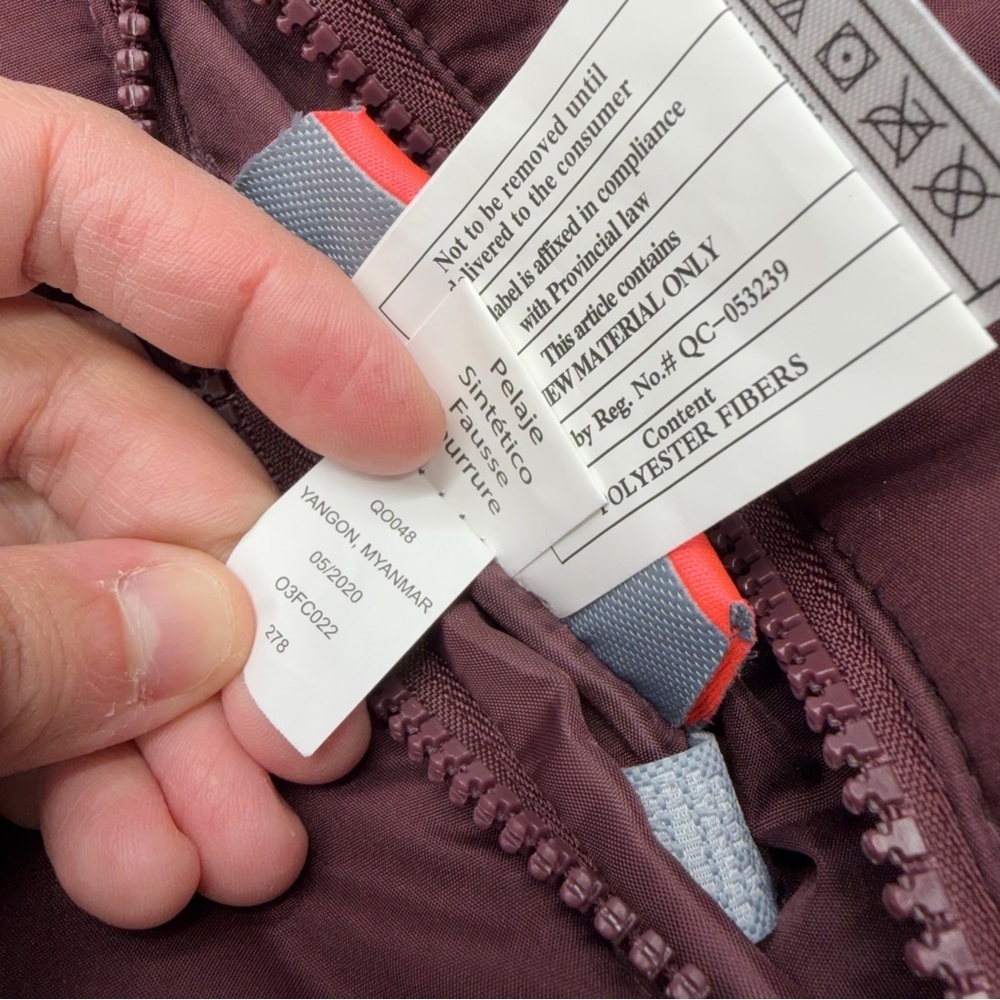 Free Country Puffer Hooded Reversible Jacket Coat Lined Purple Youth Size Large - Picture 10 of 10
